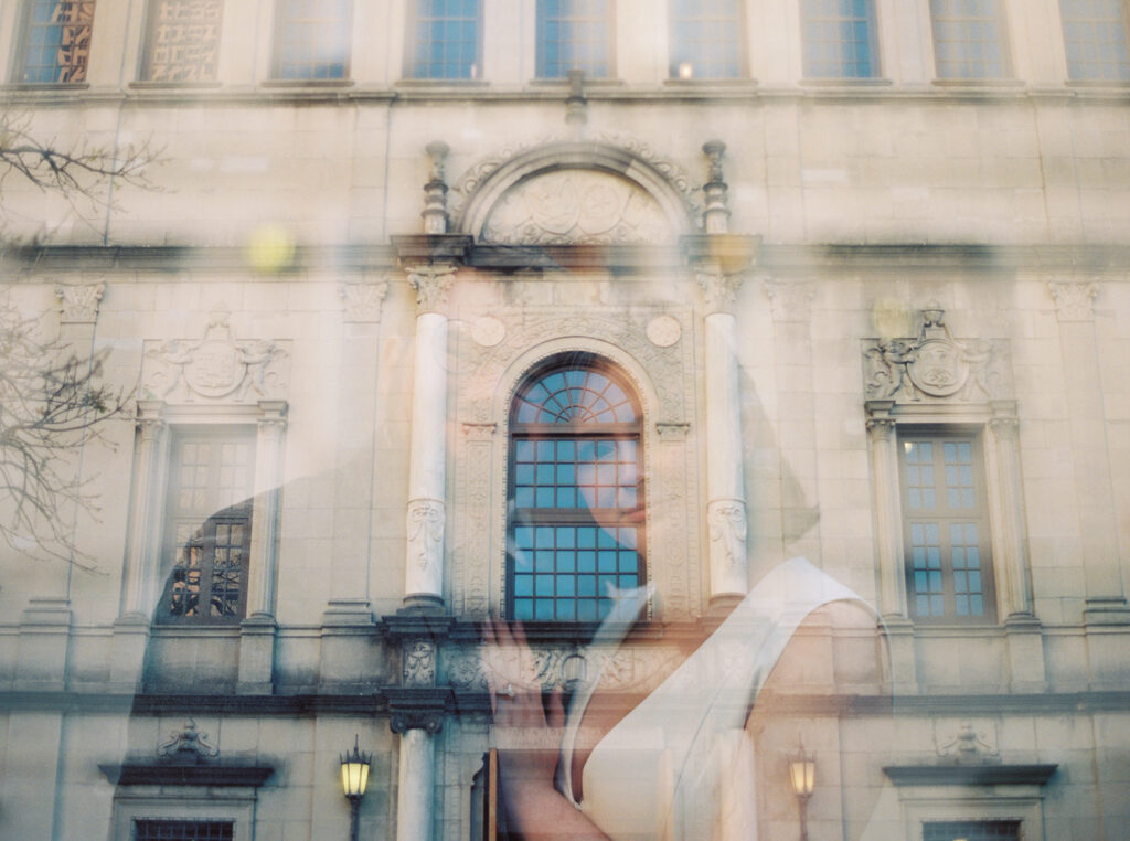 vintage couples photoshoot in houston texas with film photography double exposure