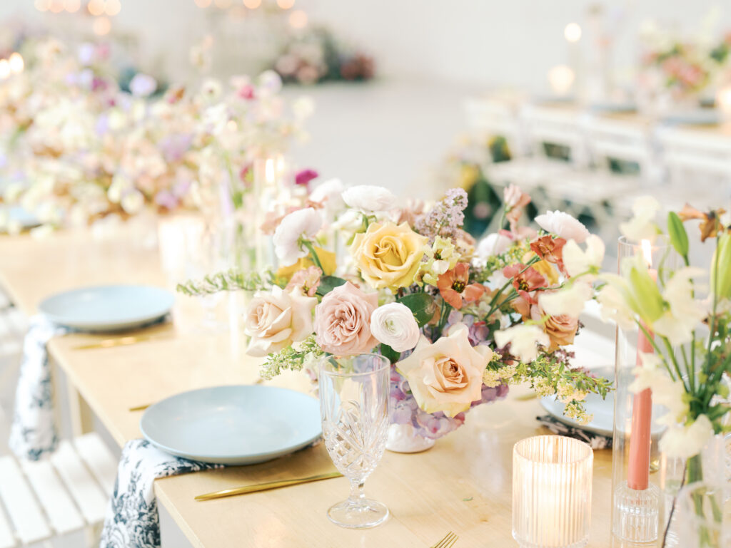 wedding in austin floral centerpieces
