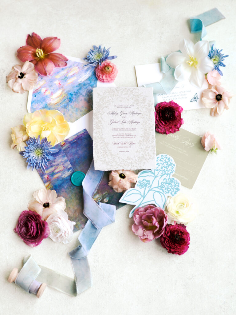 wedding day details and florals
