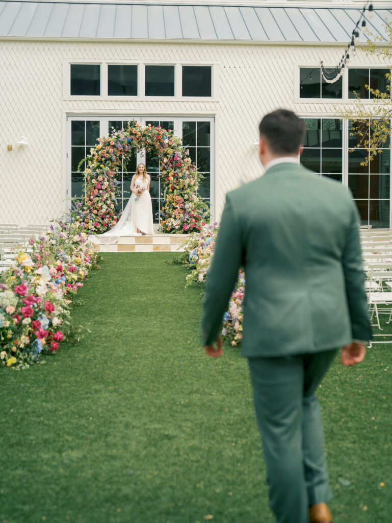 first look at wedding day in austin