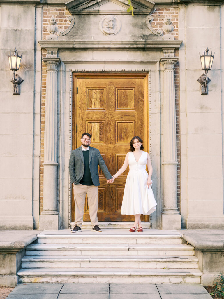 Timeless Engagement Pictures at The Julia Ideson Library