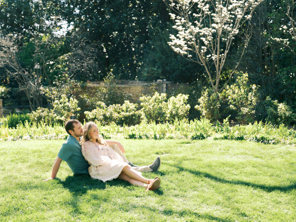 garden engagement session Dreamy Outdoor Engagement Photos in Botanical Gardens