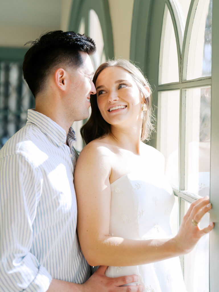 timeless film engagement photos at the contemporary austin museum