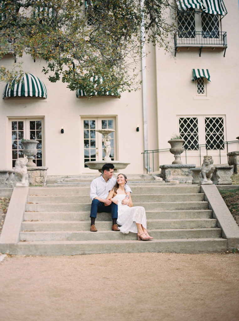 the laguna gloria in austin engagement photoshoot timeless film photography