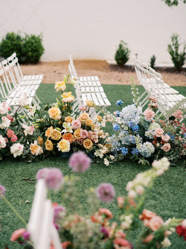 Wedding Florals for a Spring Garden Ceremony
